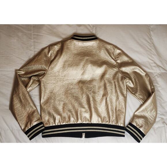 Disney Mickey Mouse Gold Collection Zippered Bomber Jacket Rare Size Large - Picture 2 of 9